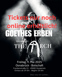 Hardticket Goethes Erben LIVE in Osnabrück am 09.05.2025